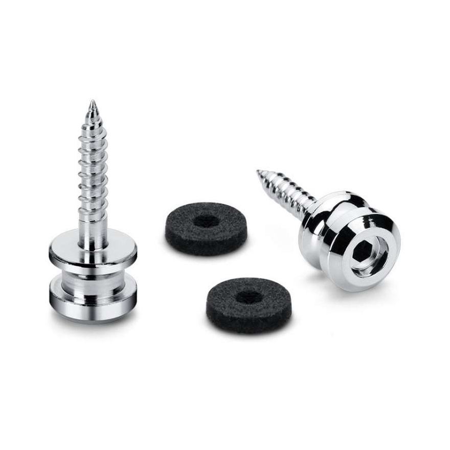 Schaller S-Lock Strap Buttons Chrome (2-Pack)