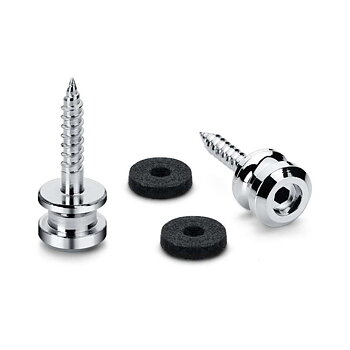 Schaller S-Lock Strap Buttons Chrome (2-Pack)