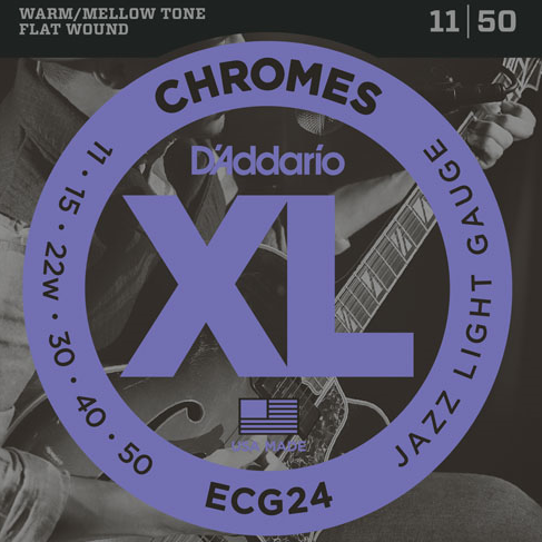 D'Addario ECG24 Flatwound Jazz Light 011-050