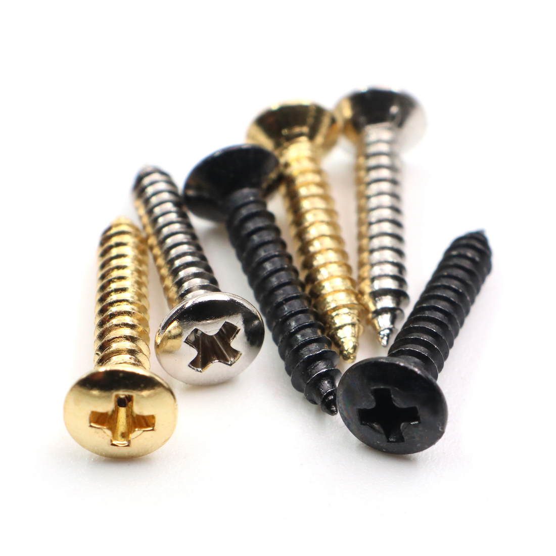 Jack Plate  Screws 2,5 x 15mm (Chrome, Black & Gold)