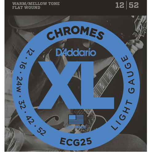 D'Addario ECG25 Flatwound Regular Light 012-052