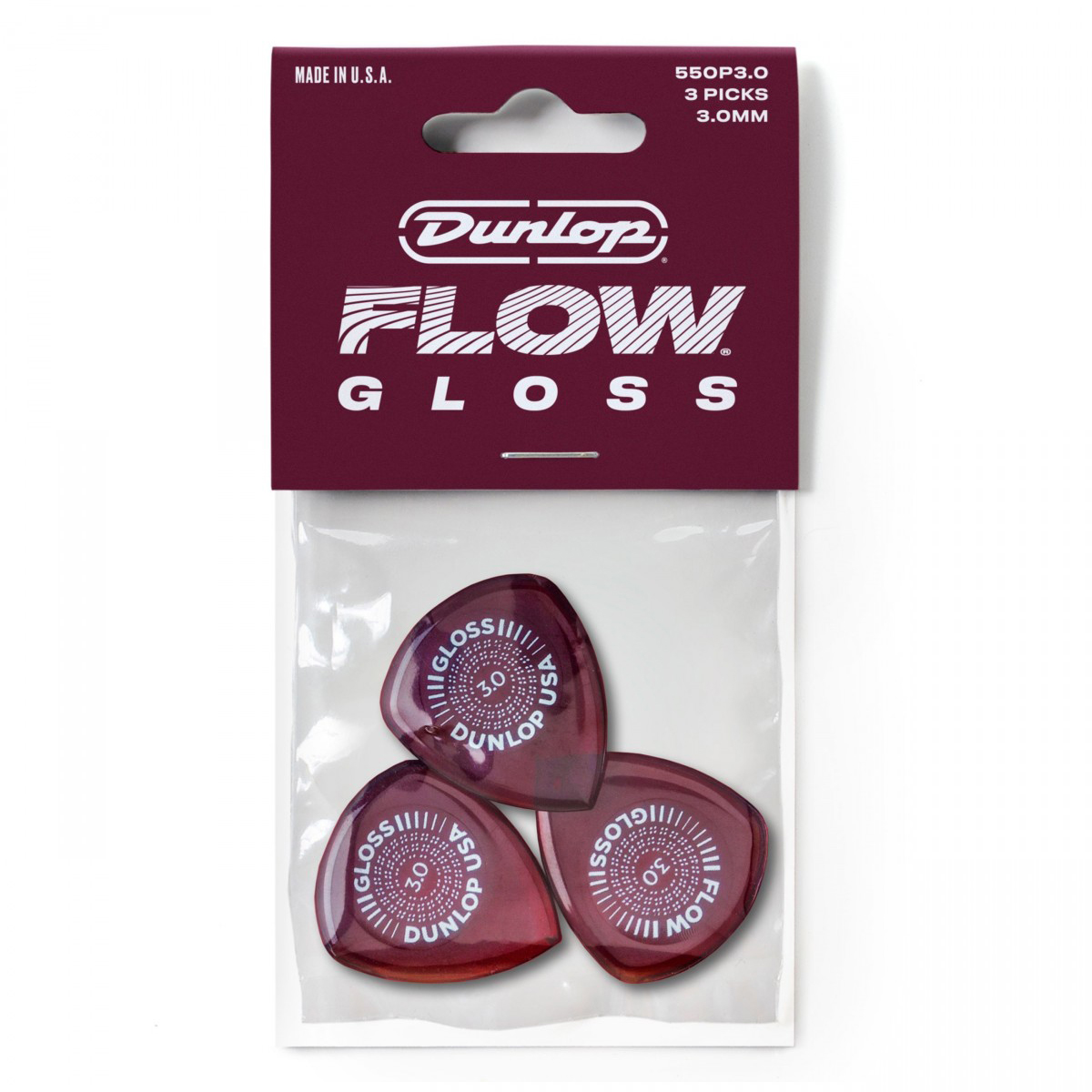 Dunlop FLOW® GLOSS Pick 3.0mm (3-Pack)
