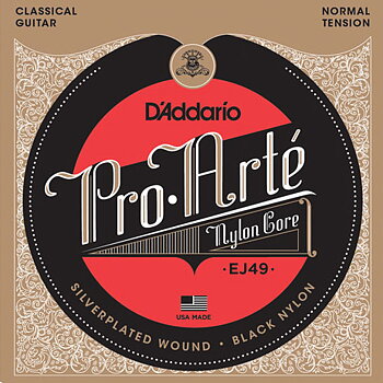 D'Addario EJ49 Pro-Arté Black Nylon Normal Tension 