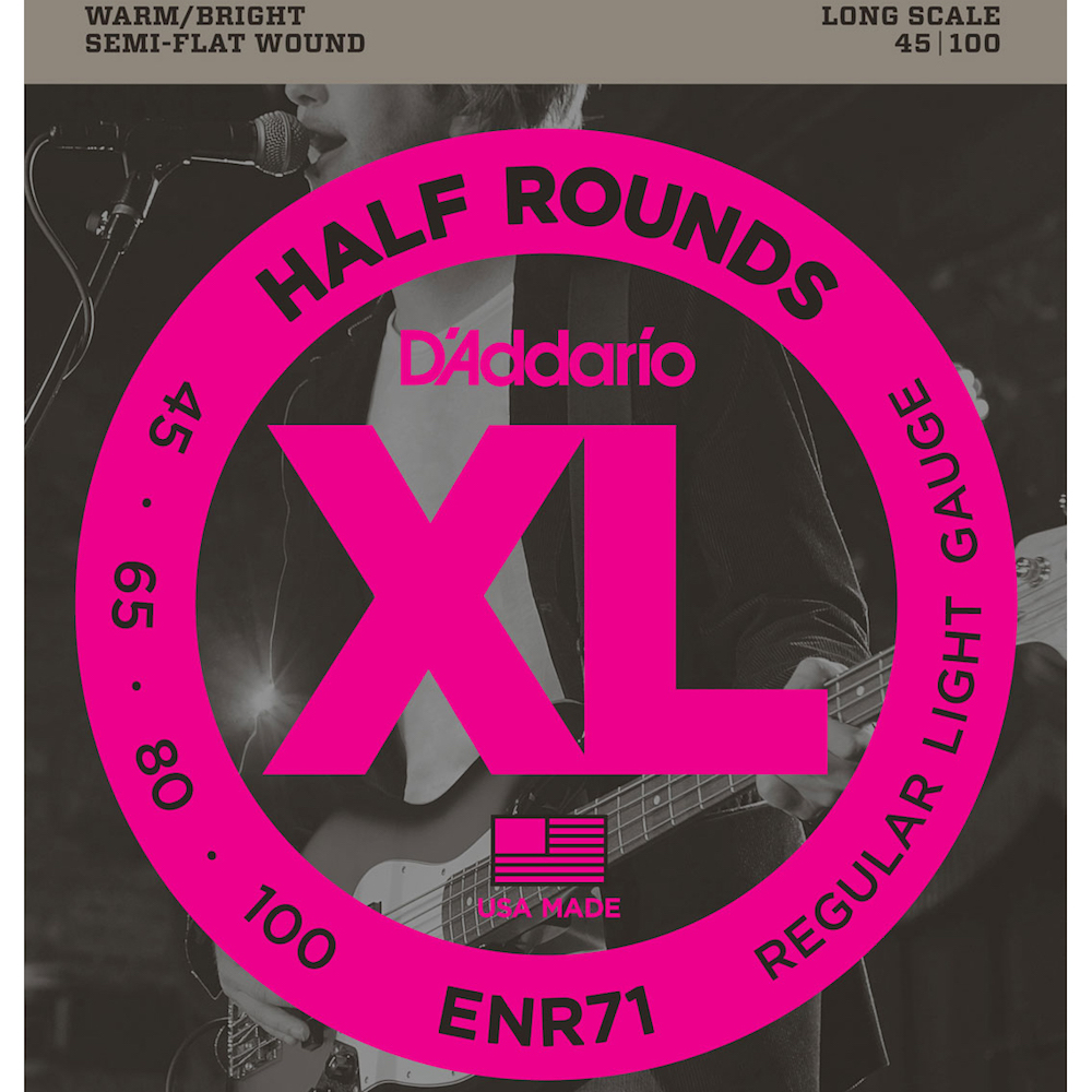 strings.fi - D'Addario ENR71 Half Round Bass Strings 045-100