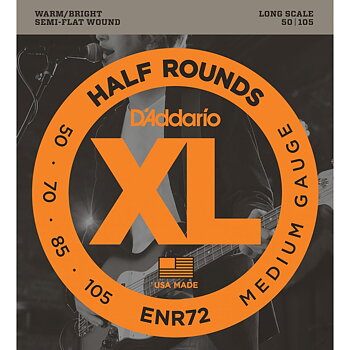 D'Addario ENR72 Half Round Bass Strings  050-105