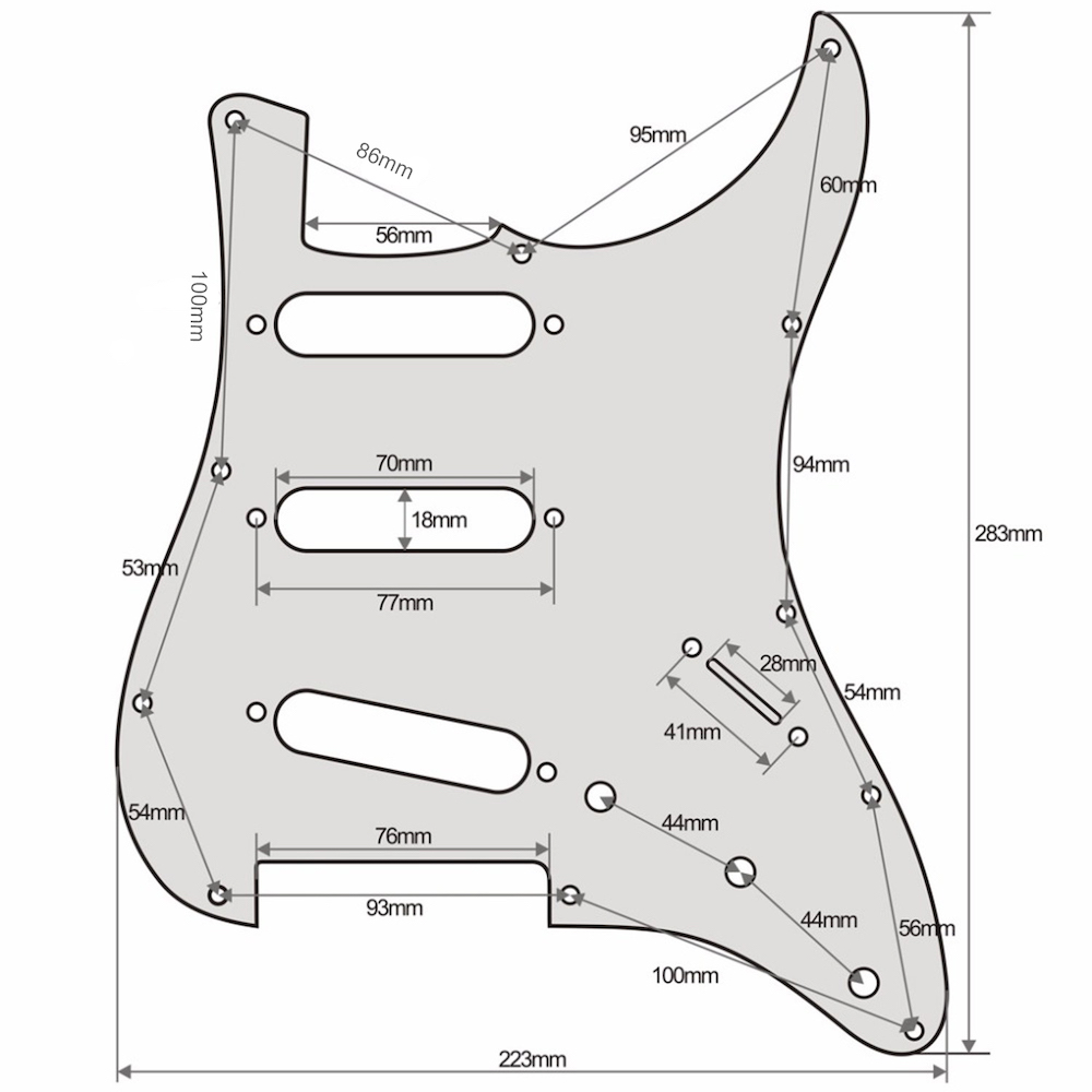 Pickguard Stratocaster Standard 4-Ply (Tortoise) - 2