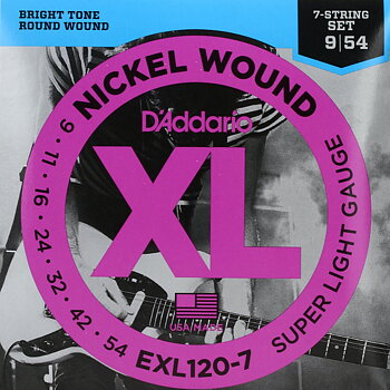 D'Addario EXL120-7 Super Light 7-string 009-054