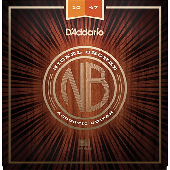D'Addario NB1047 Nickel Bronze Acoustic Strings 010-047