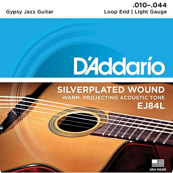 D'Addario EJ84L Gypsy Jazz Acoustic 010-044 (Loop End)