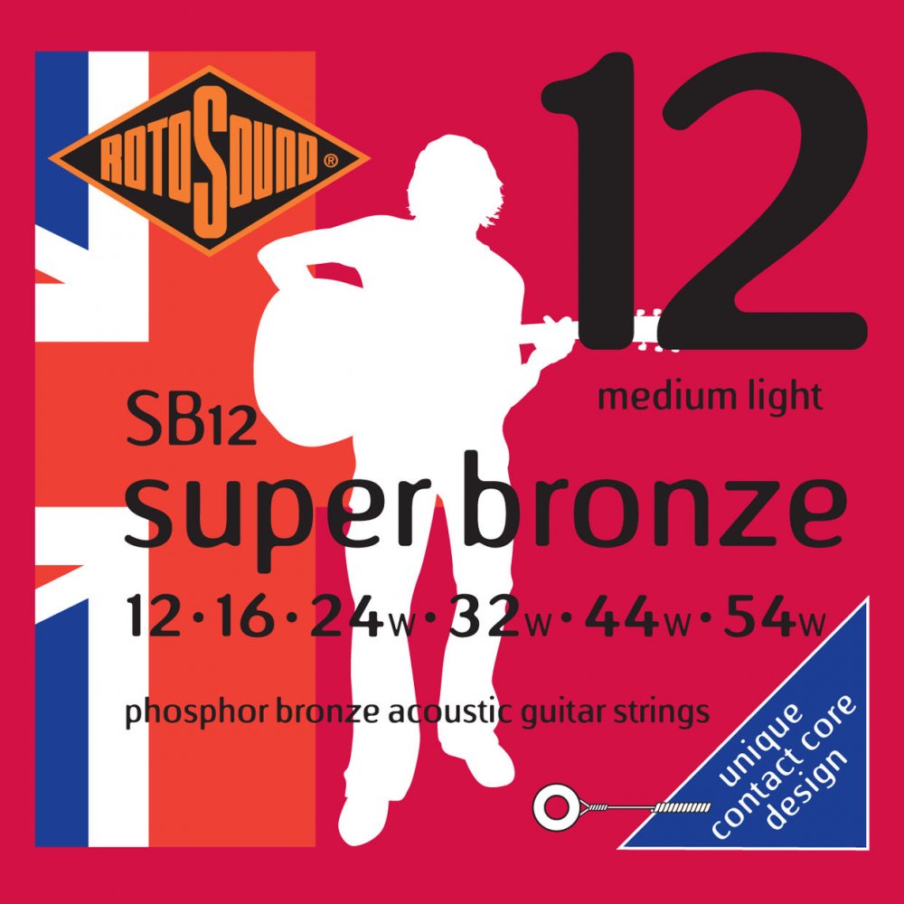 Rotosound SB12 Super Bronze Acoustic Strings 012-054