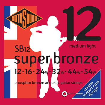 Rotosound SB12 Super Bronze Acoustic Strings 012-054