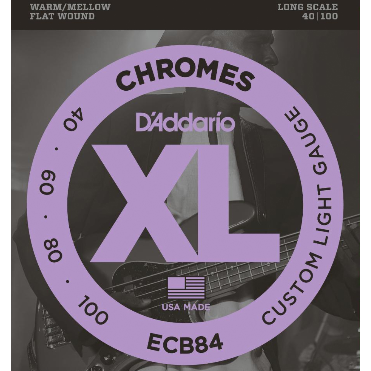 D'Addario ECB84 Flatwound Chromes 040-100