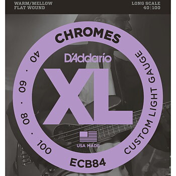 D'Addario ECB84 Flatwound Chromes 040-100