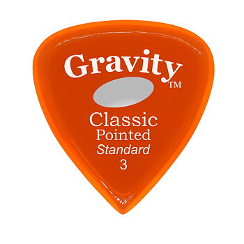 Gravity Picks GCPS3PE Classic Pointed Polished Elipse-Hole 3mm 