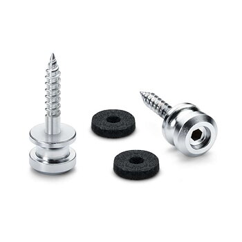 Schaller S-Lock Strap Buttons Satin Chrome (2-Pack)
