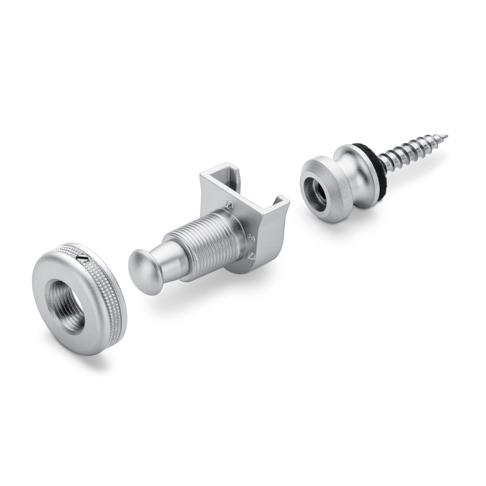 Schaller S-Locks Strap Lock Set (Satin Chrome) - 2