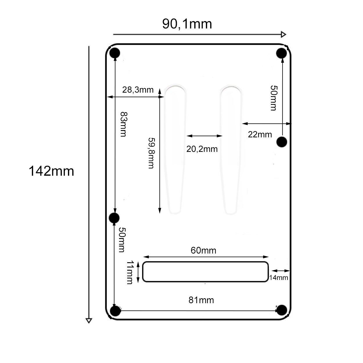 Backplate Modern Style Tremolo Cover 4-Ply (Tortoise) - 2
