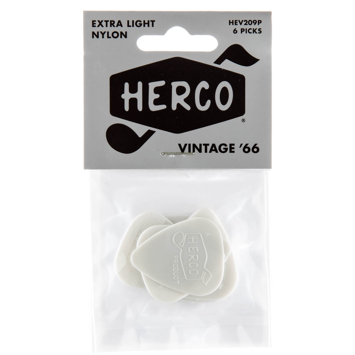 HERCO® Vintage ’66 Guitar Pick Extra Light (6-Pack)