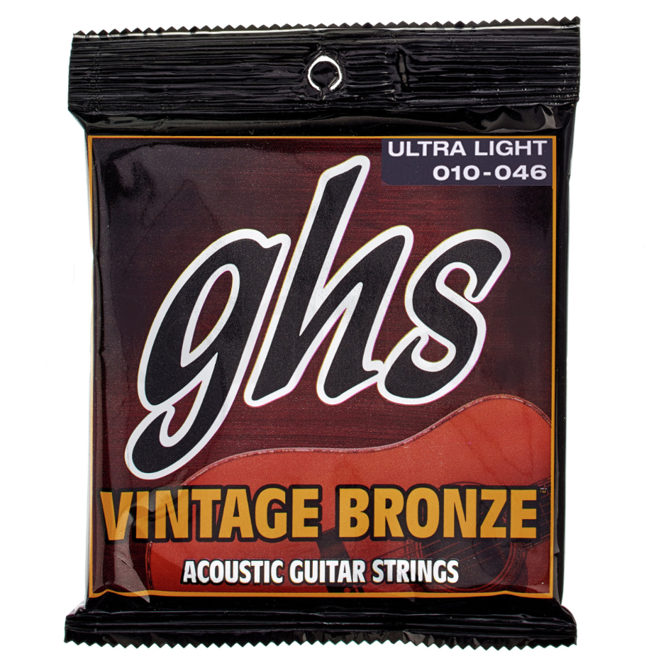 GHS Vintage Bronze Ultra Light Acoustic Strings 010-046