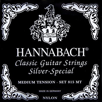 Hannabach 815MT Silver Special Classical Guitar Strings (Medium Tension)