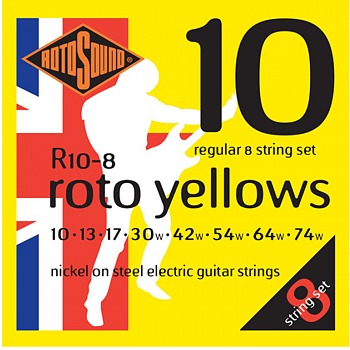 Rotosound R10-8  Roto Yellows 010-074 (8-string)