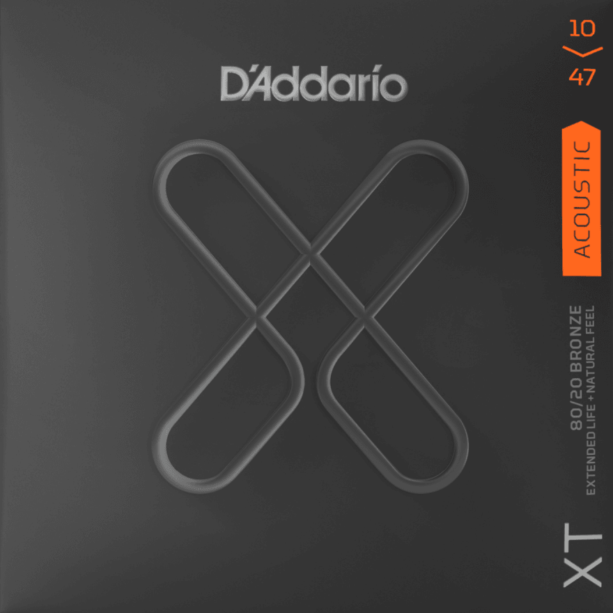 D'Addario XT Extended Life 80/20 Bronze Acoustic Guitar Strings 010-047