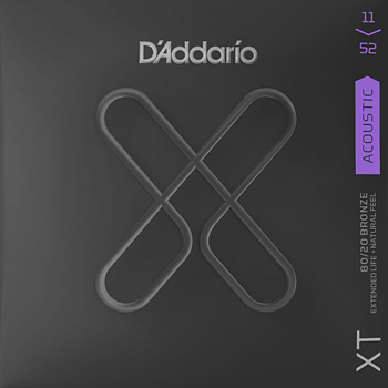 D'Addario XT Extended Life 80/20 Bronze Acoustic Guitar Strings 011-052