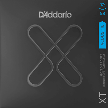D'Addario XT Extended Life 80/20 Bronze Acoustic Guitar Strings 012-053