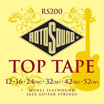 Rotosound RS200 Top Tape Monel Flatwound 12-52