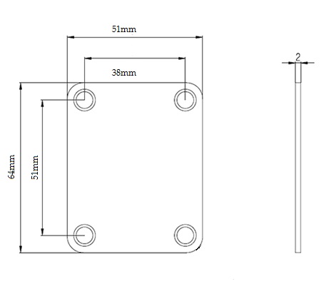 Neck Mounting Plate (Black) - 2