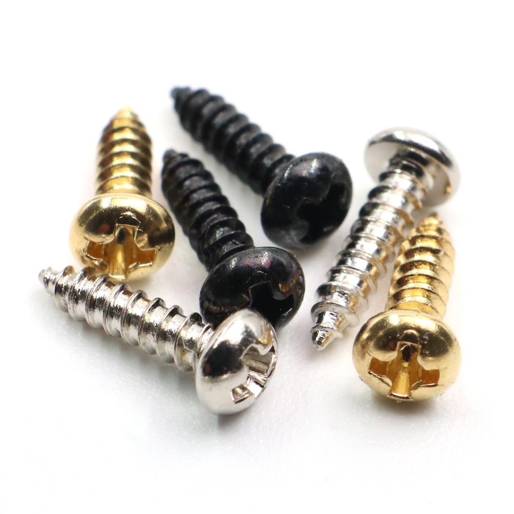 Machine Head Screws 2,1 x 8mm (Chrome, Black & Gold)