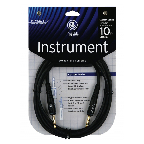 Planet Waves PWG10 Custom Series Instrument Cable 3,05m