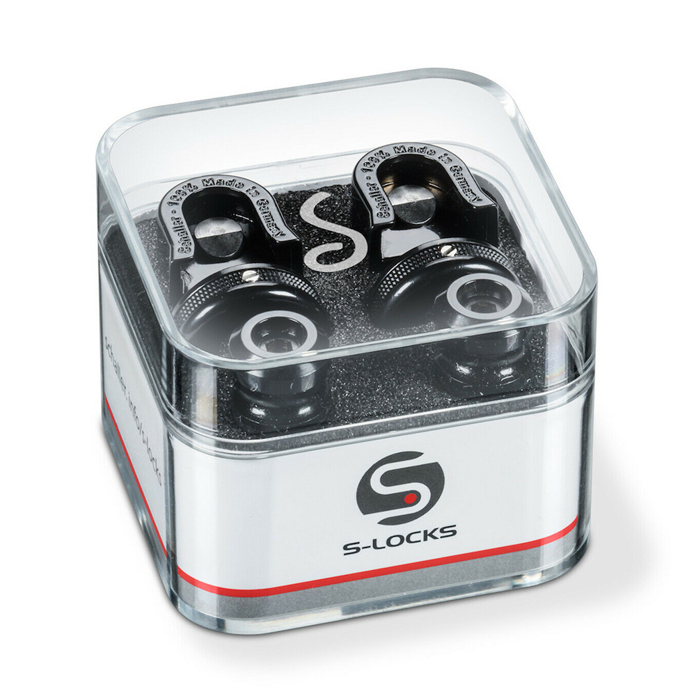 Schaller S-Locks Strap Lock Set (Black Chrome)