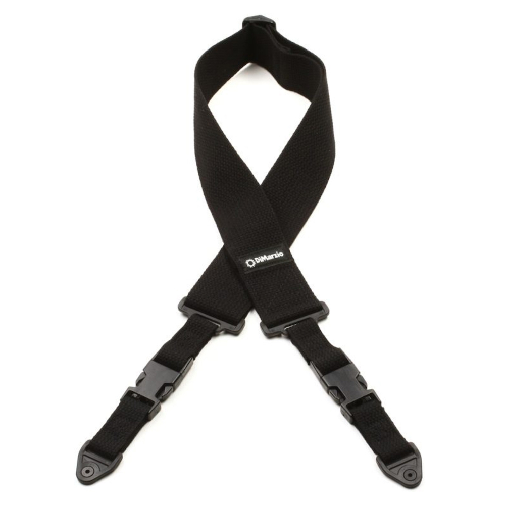Dimarzio DD2200CB Cotton ClipLock Strap (Black)