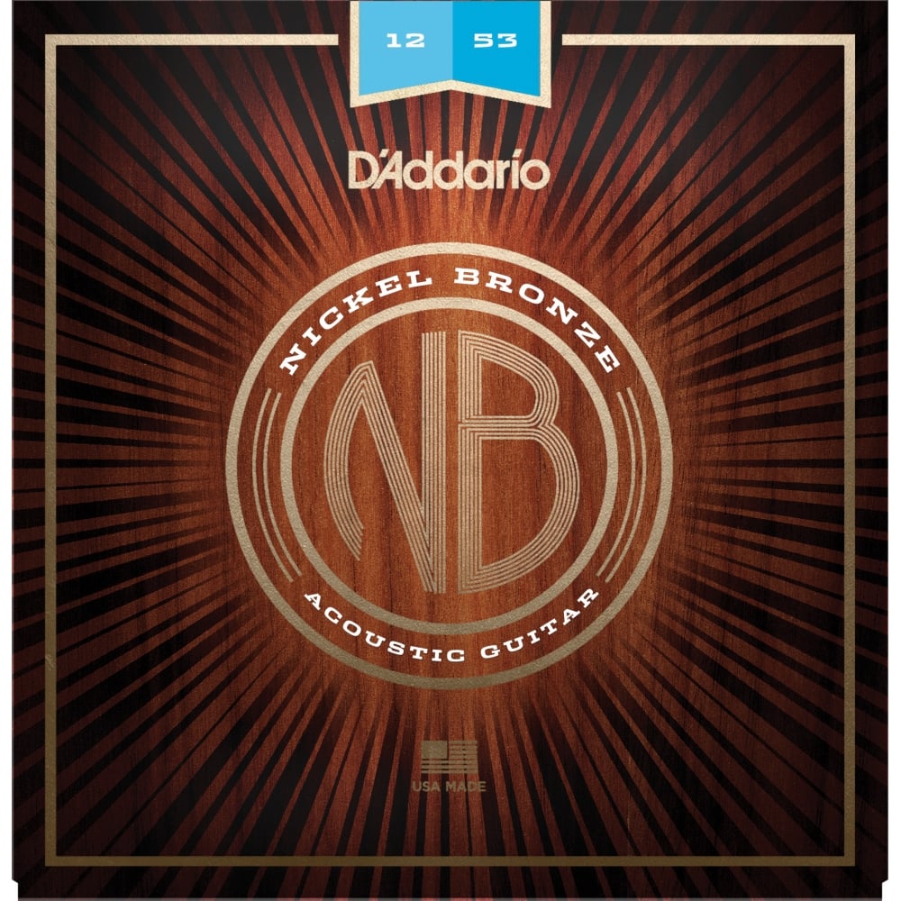 D'Addario NB1253 Nickel Bronze Acoustic Strings 012-053