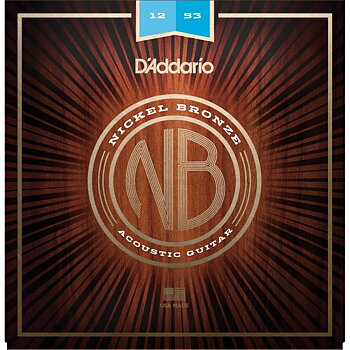 D'Addario NB1253 Nickel Bronze Acoustic Strings 012-053