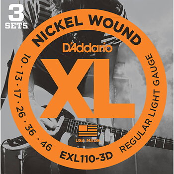 D'Addario EXL110-3D Regular Light 010-046 (3-Pack)