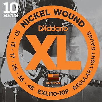 D'Addario EXL110-10D Regular Light 010-046 (10-Pack)