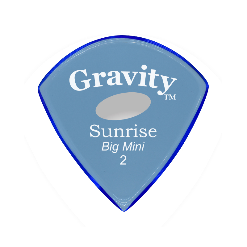Gravity Picks GSUB2PE Sunrise Big Mini Polished Elipse-Hole 2mm