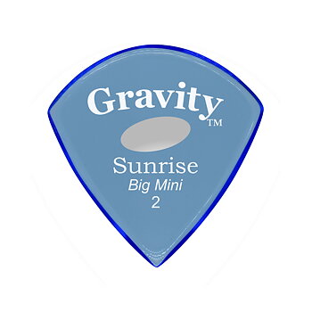 Gravity Picks GSUB2PE Sunrise Big Mini Polished Elipse-Hole 2mm