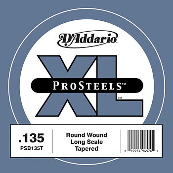 Single strings D'Addario PSB135T Tapered ProSteels Long Scale Bass String (135)