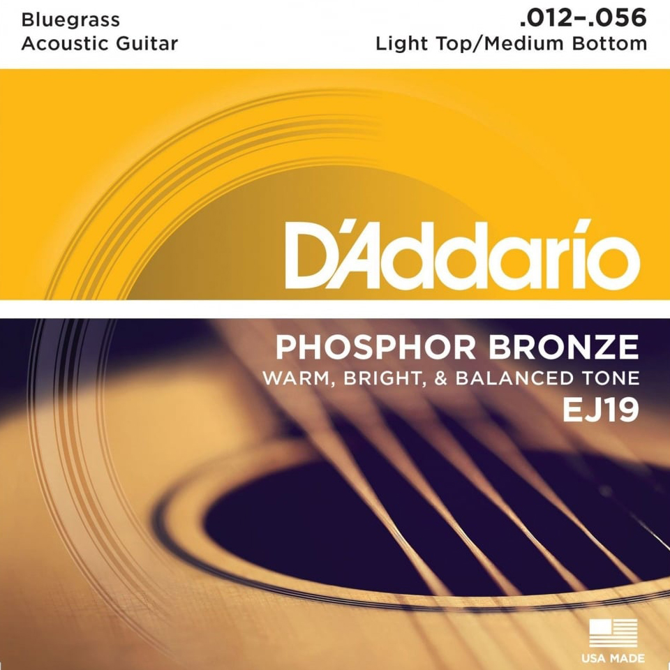 D'Addario EJ19 Bluegrass Phosphor Bronze  012-056 
