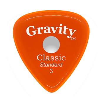 Gravity Picks GCLS3MR Classic Standard Unpolished Round-Hole 3mm 