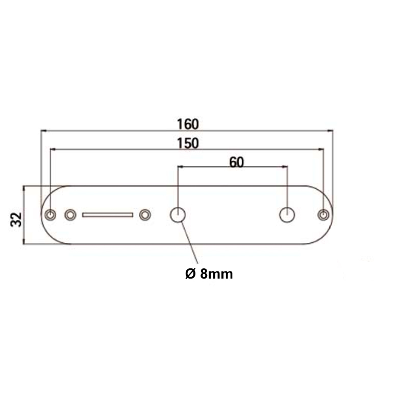 Telecaster Control Plate Gold (8mm Pot Hole) - 2