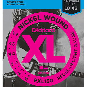 D'Addario EXL150 Regular Light 010-046 (12-String)