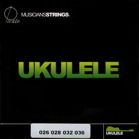 Picato Hawaiian Concert Ukulele Nylon Strings (Black)