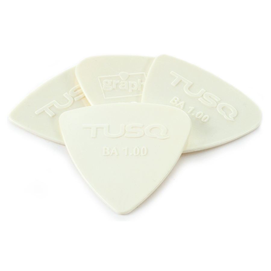 Graph Tech TUSQ Bi-Angle Picks White 1.00mm - Bright Tone 4-Pack