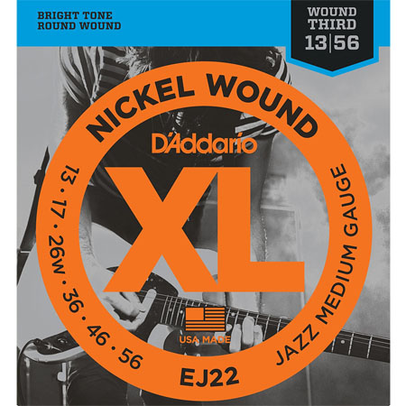 D'Addario EJ22 Jazz Medium Gauge 013-056