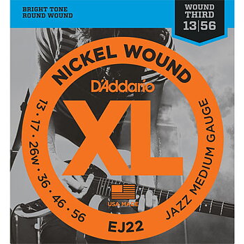 D'Addario EJ22 Jazz Medium Gauge 013-056