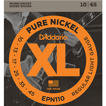 D'Addario EPN110 Pure Nickel Regular Light 010-045